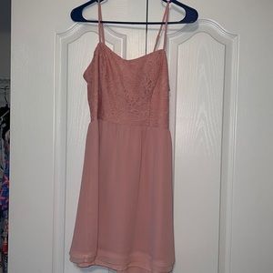 Princess Vera Wang Pink Lace/polyester Prom Dress. Juniors size 7.